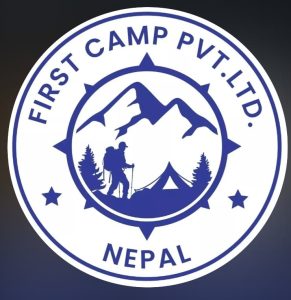 Logo of First Camp Trek, a travel company registered in Nepal that aims to provide best travel and trekking services to tourists visiting Nepal.