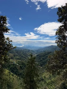 Beautiful hilltop at LakuriBhanjyang with view of other hills on Southern Nepal.
